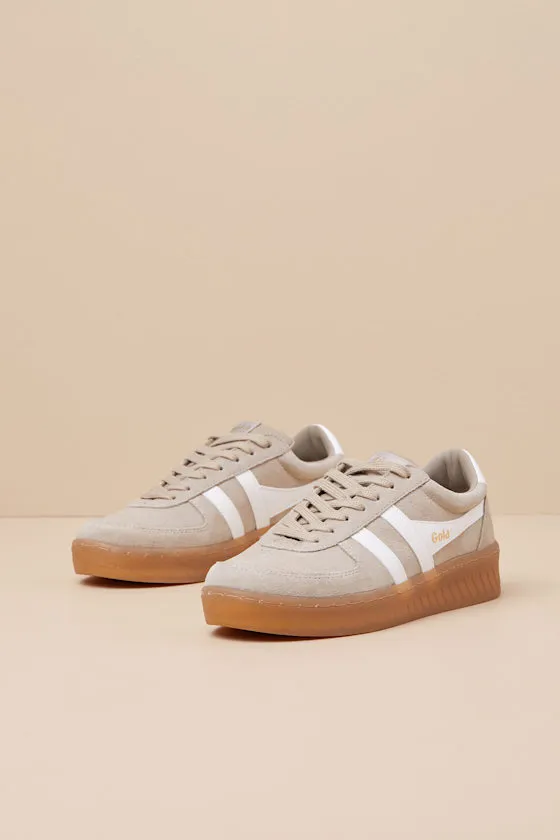 Grandslam Bone and Off White Suede Leather Sneakers sold by Lulus product image thumbnail 2