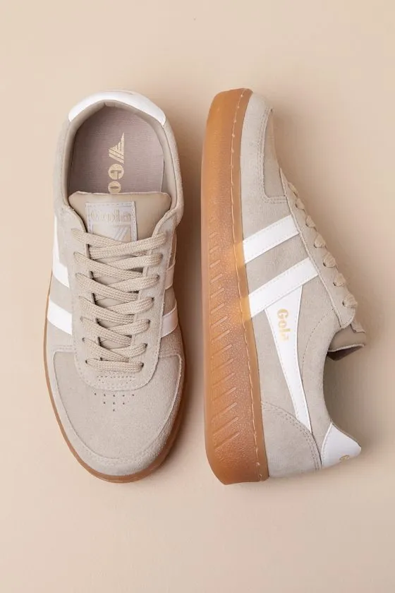 Grandslam Bone and Off White Suede Leather Sneakers sold by Lulus product image thumbnail 3