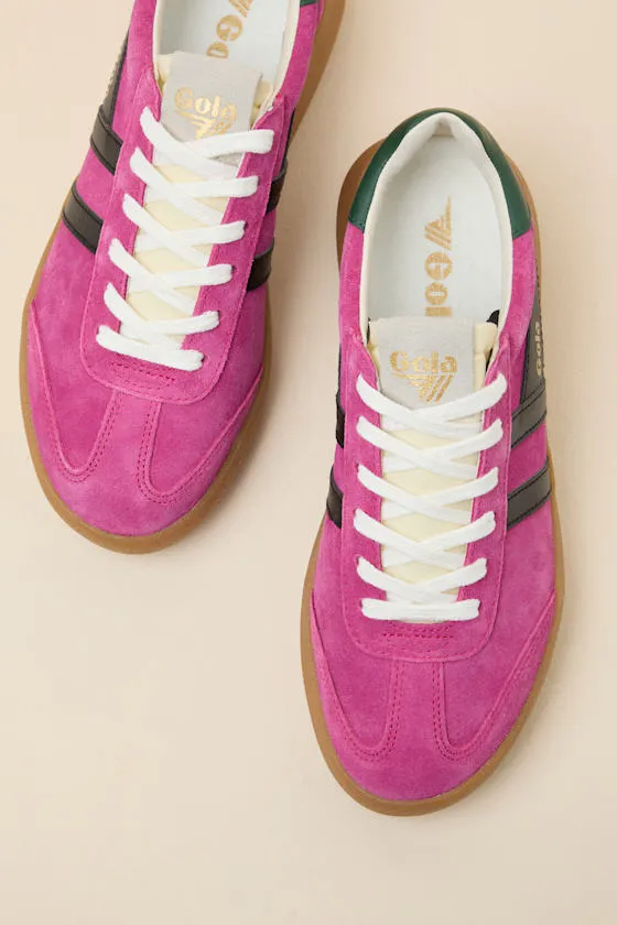 Athena Fuchsia and Black Suede Leather Sneakers sold by Lulus product image thumbnail 2