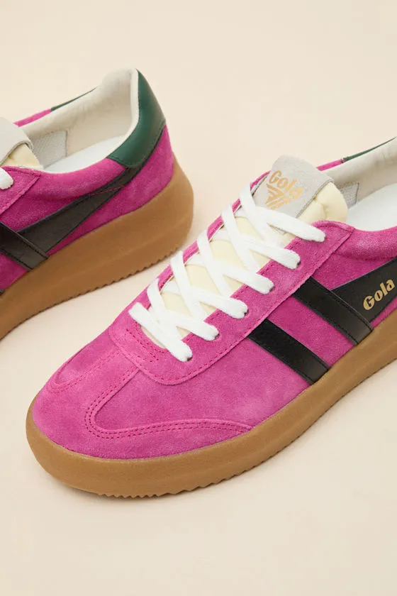 Athena Fuchsia and Black Suede Leather Sneakers sold by Lulus product image thumbnail 4