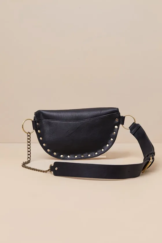Jeanni Black Studded Crossbody Bag sold by Lulus product image thumbnail 4