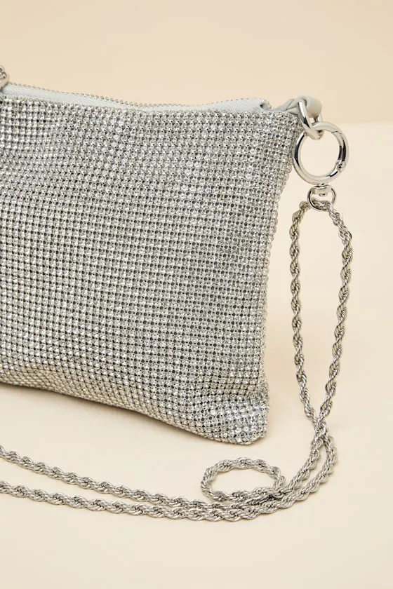 Piper Silver Rhinestone Handle Bag sold by Lulus product image thumbnail 2