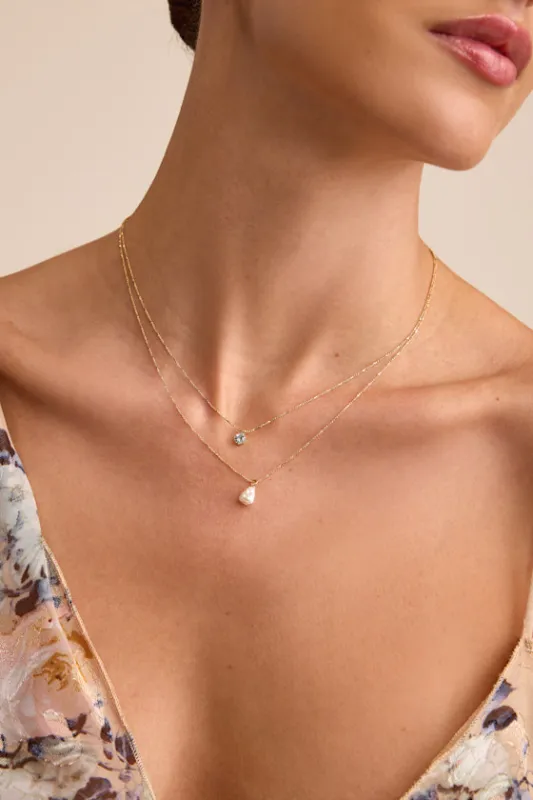 Leire Gold Rhinestone Pearl Layered Necklace sold by Lulus