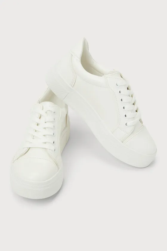 Pipping White Platform Sneakers sold by Lulus product image thumbnail 3