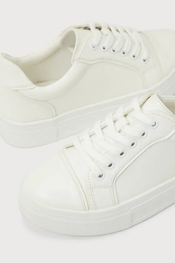 Pipping White Platform Sneakers sold by Lulus product image thumbnail 4