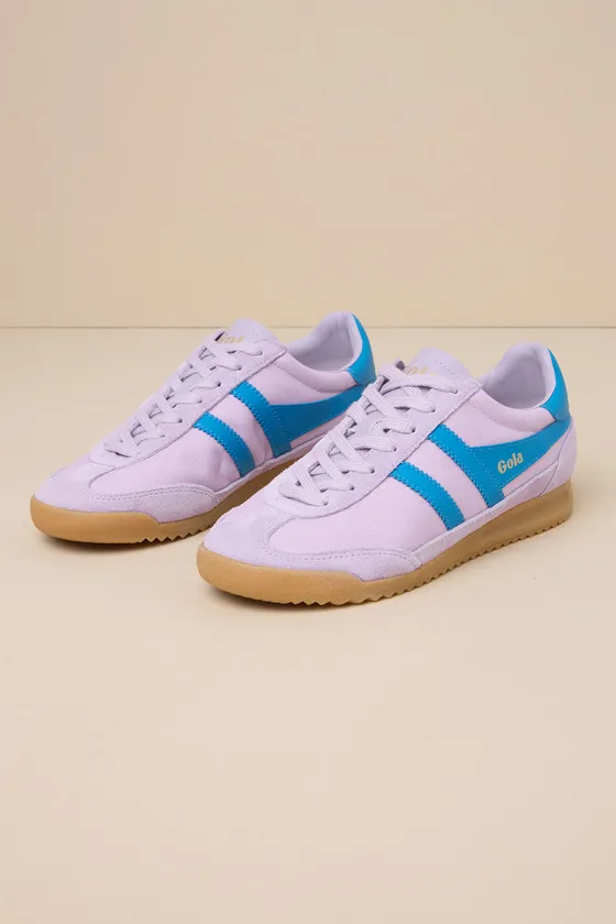 Tornado Lilac Santorini Color Block Suede Leather Sneakers sold by Lulus product image thumbnail 2