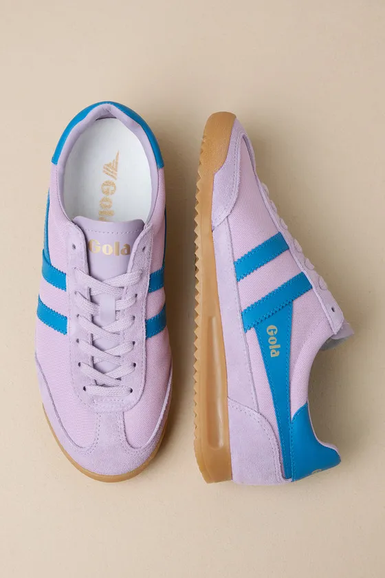 Tornado Lilac Santorini Color Block Suede Leather Sneakers sold by Lulus product image thumbnail 3