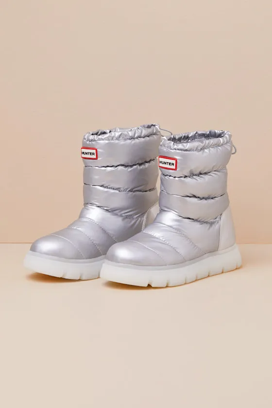 Maribel Silver Waterproof Insulated Puffer Mid-Calf Boots sold by Lulus product image thumbnail 2