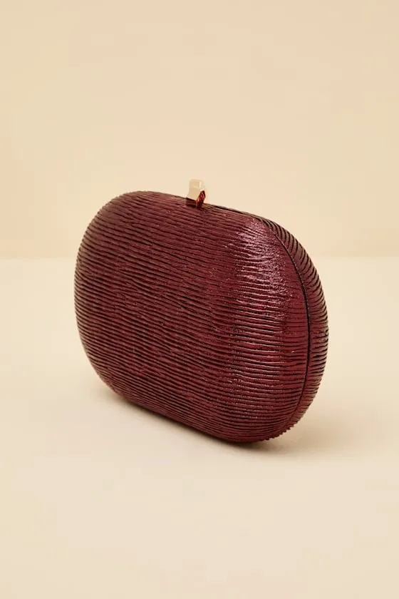 Sansone Wine Red Textured Clutch sold by Lulus product image thumbnail 2