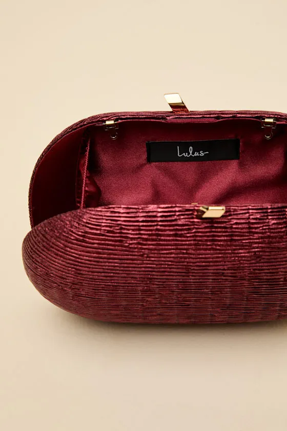 Sansone Wine Red Textured Clutch sold by Lulus product image thumbnail 4