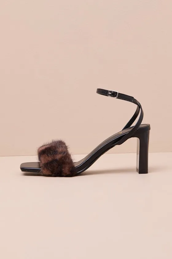 Kerstin Cheetah Faux Fur Ankle Strap High Heel Sandals sold by Lulus product image thumbnail 2