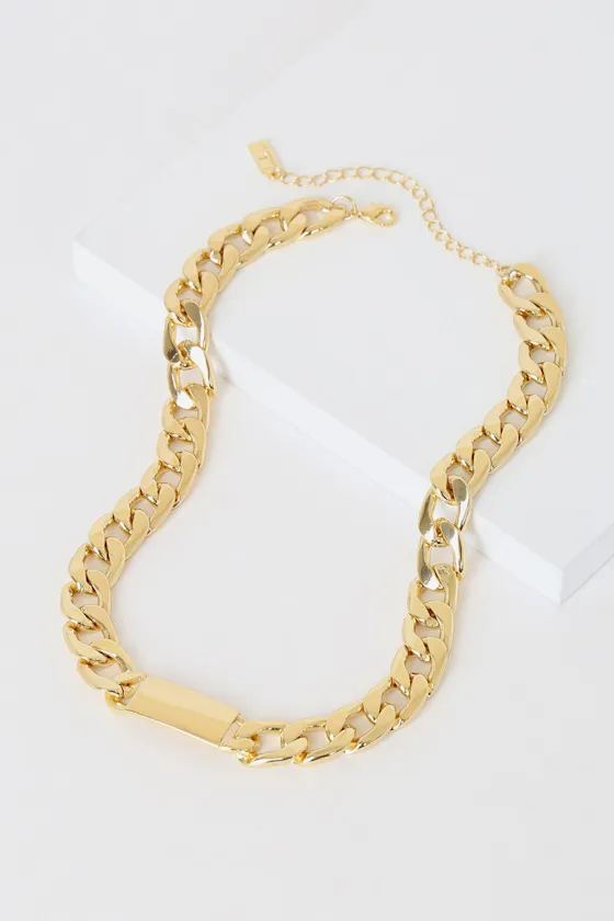 Dianza Gold Chain Choker Necklace sold by Lulus product image thumbnail 2