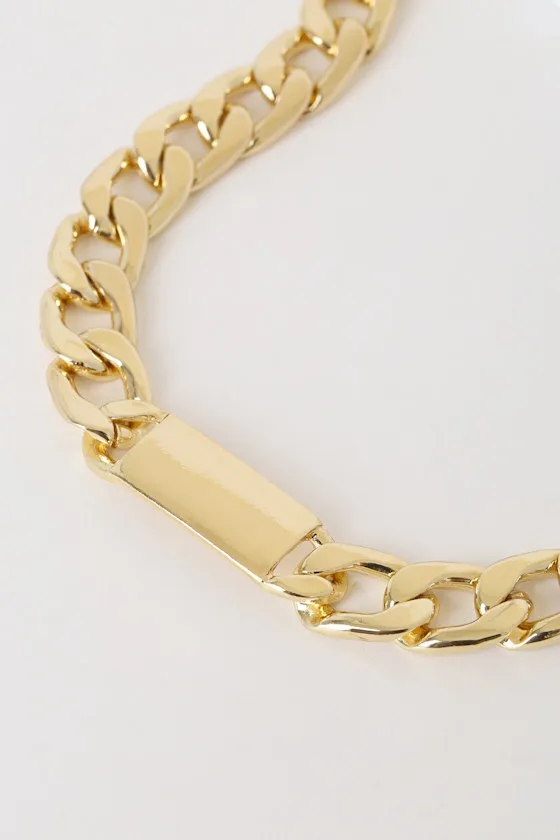 Dianza Gold Chain Choker Necklace sold by Lulus product image thumbnail 3