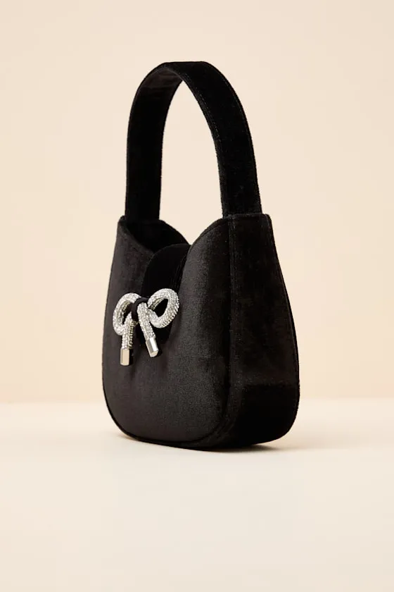 Bowden Black Velvet Mini Handbag sold by Lulus product image thumbnail 2