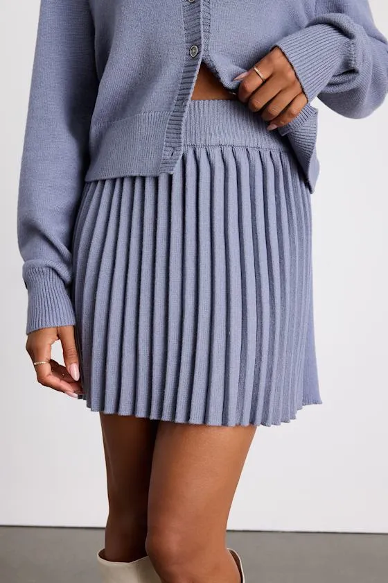 Gianna Periwinkle Two-Piece Scarf Sweater Dress sold by Lulus product image thumbnail 4