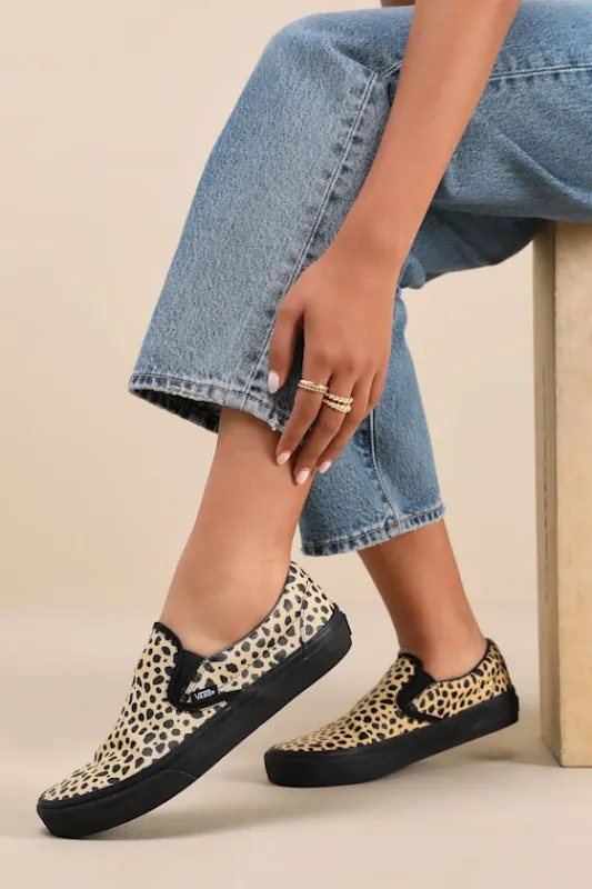 Classic Black and Y2K Dalmatian Slip-On Sneakers sold by Lulus