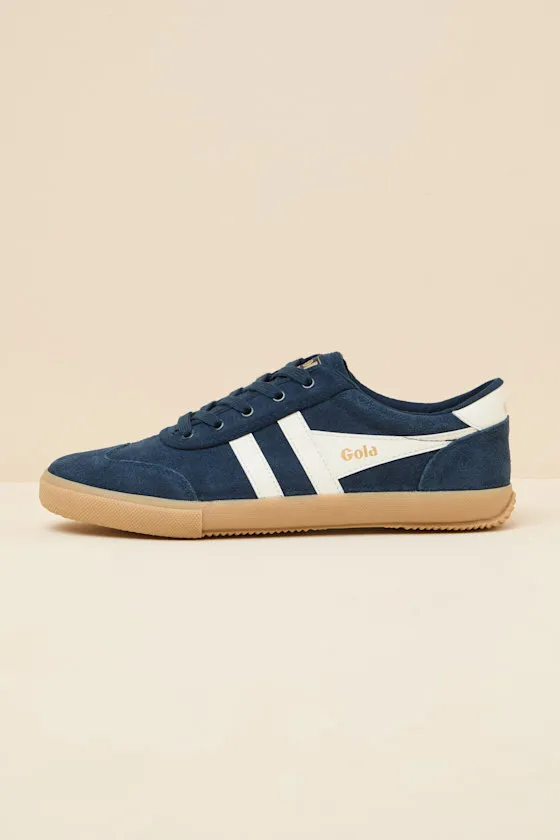 Badminton Navy Suede Lace-Up Sneakers sold by Lulus product image thumbnail 2