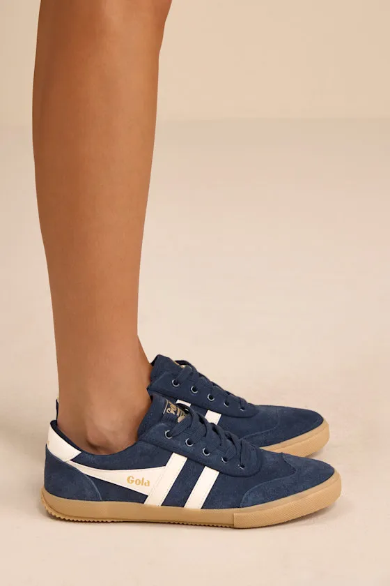 Badminton Navy Suede Lace-Up Sneakers sold by Lulus product image thumbnail 4