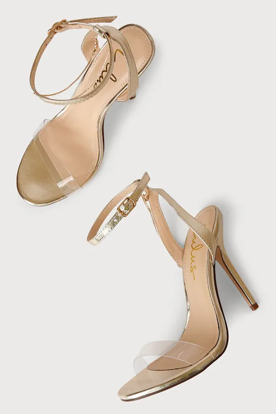 Eisley Gold Ankle Strap Heels sold by Lulus product image thumbnail 4
