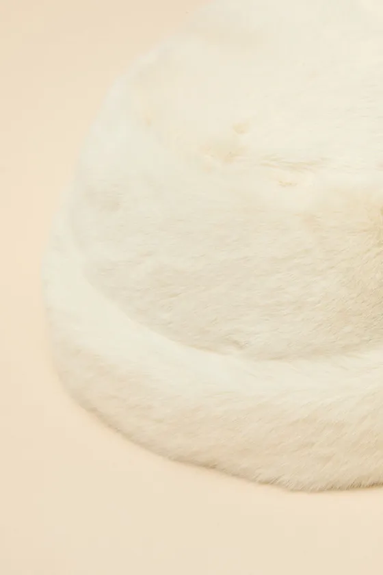 Omoka Ivory Faux Fur Cloche Hat sold by Lulus product image thumbnail 2