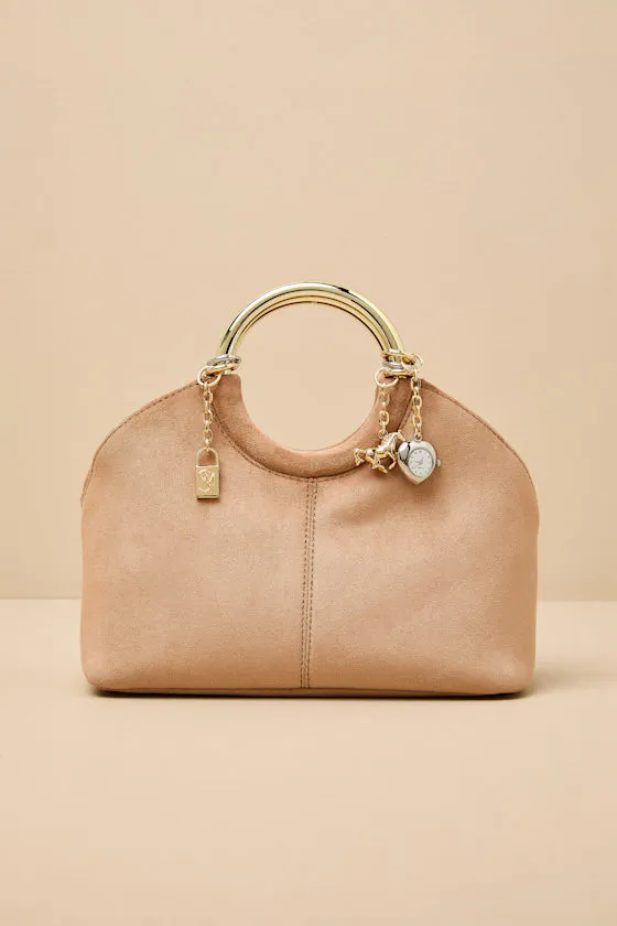 Geena Tan Suede O-Ring Top Handle Bag sold by Lulus product image thumbnail 2