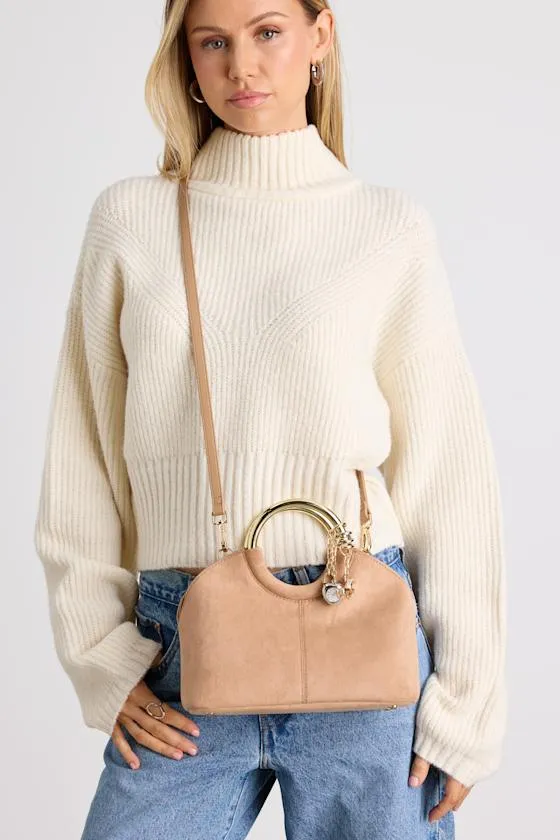 Geena Tan Suede O-Ring Top Handle Bag sold by Lulus product image thumbnail 3