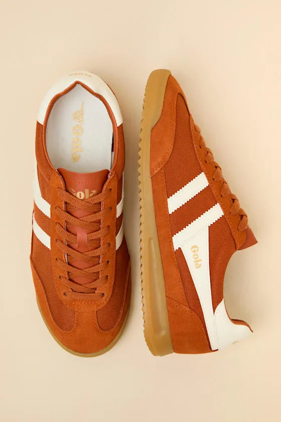 Tornado Moody Orange Color Block Suede Leather Sneakers sold by Lulus product image thumbnail 2