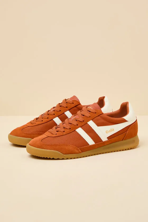 Tornado Moody Orange Color Block Suede Leather Sneakers sold by Lulus product image thumbnail 4