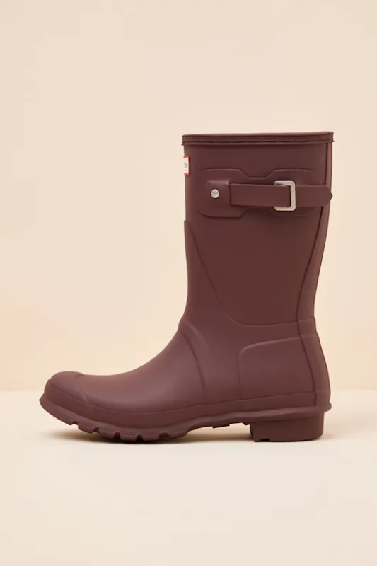 Original Short Rum Raisin Rain Boots sold by Lulus