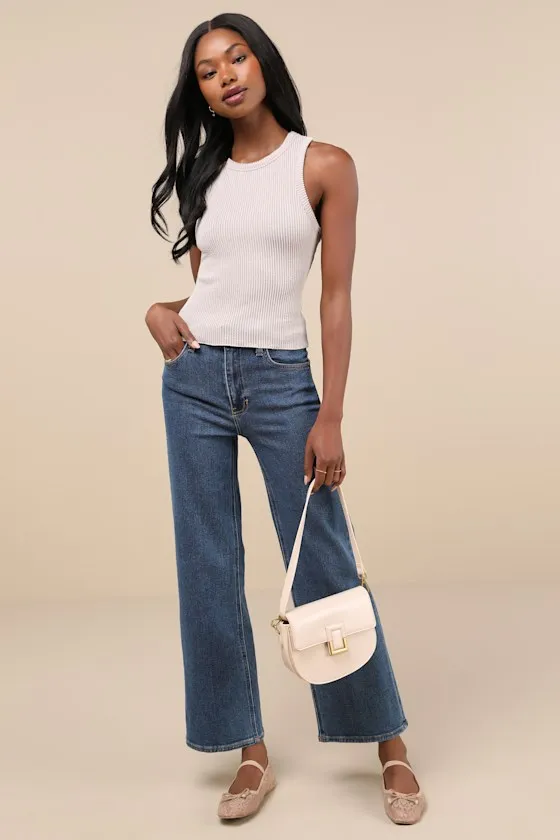 Essential Update Beige Ribbed Tank Top sold by Lulus product image thumbnail 3