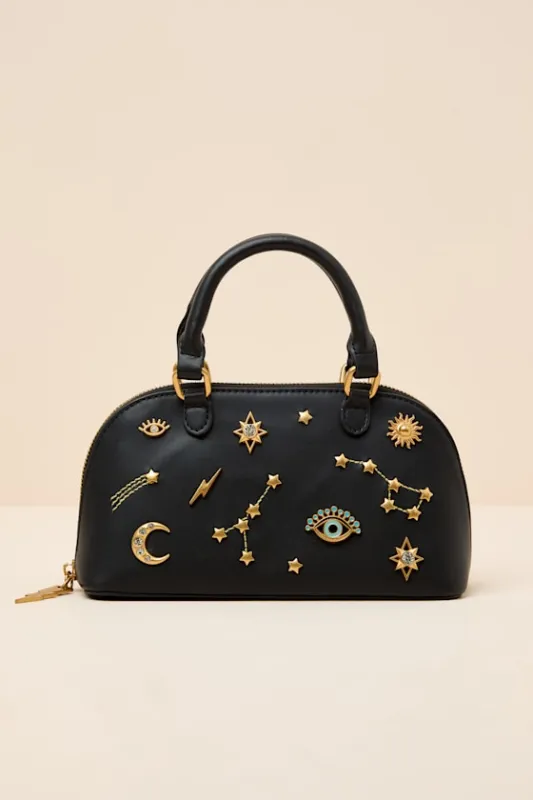 Celestial Black Embellished Crossbody Handbag sold by Lulus