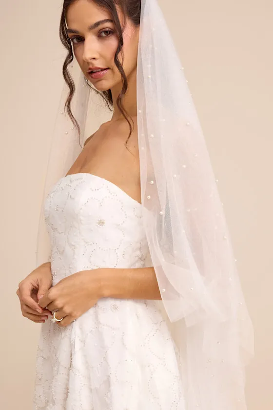 Elysande White Embroidered Beaded Strapless Maxi Dress sold by Lulus product image thumbnail 3