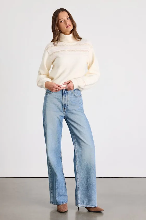 Novak Cream Fair Isle Turtleneck Sweater sold by Lulus product image thumbnail 4