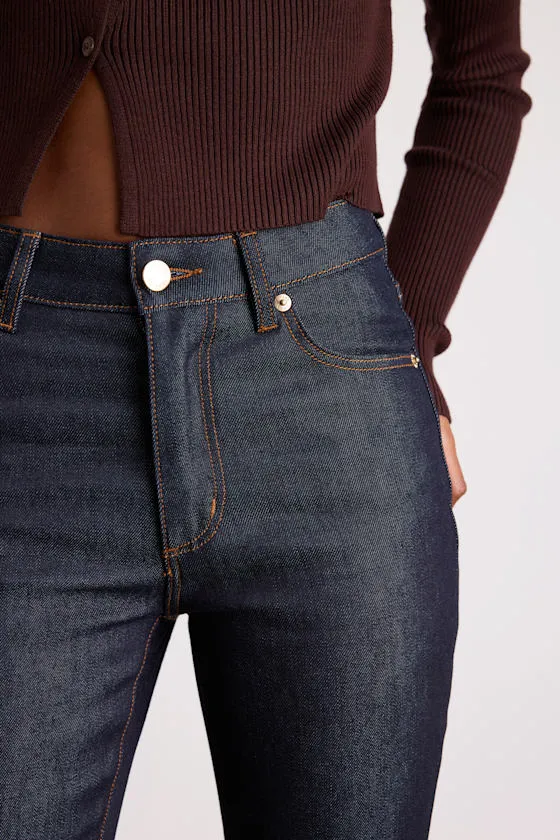 Midtown Boot Dark Wash High-Rise Jeans sold by Lulus product image thumbnail 4