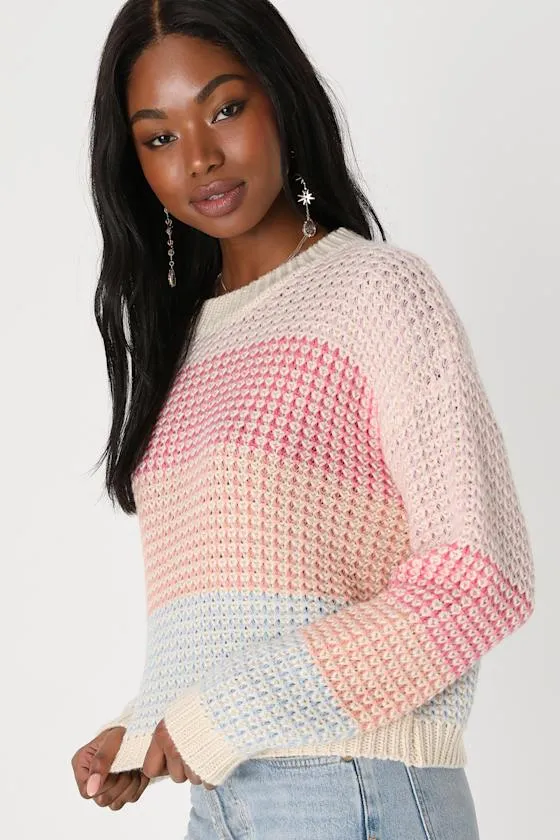 Effortlessly Cute Ivory Multi Pullover Sweater sold by Lulus product image thumbnail 3