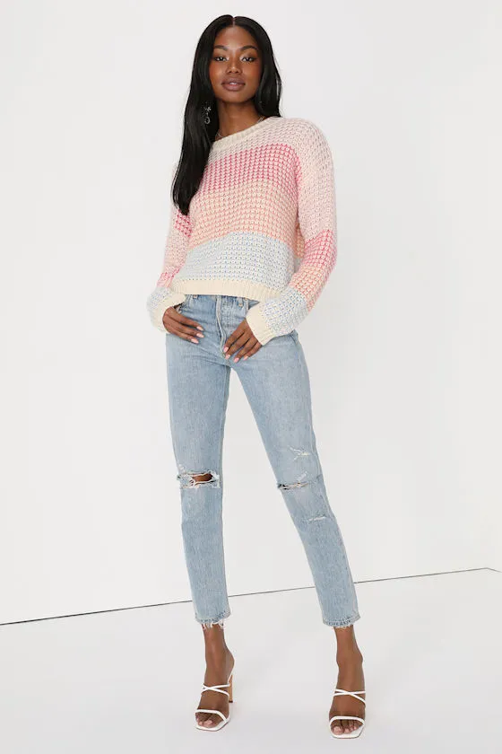 Effortlessly Cute Ivory Multi Pullover Sweater sold by Lulus product image thumbnail 4