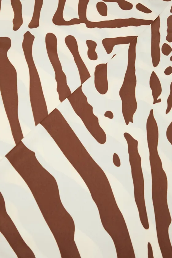 Nikia Brown Zebra Print Satin Scarf sold by Lulus product image thumbnail 2