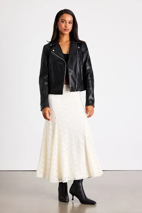 Arleia Ivory Lace Pleated Midi Skirt sold by Lulus product image thumbnail 2