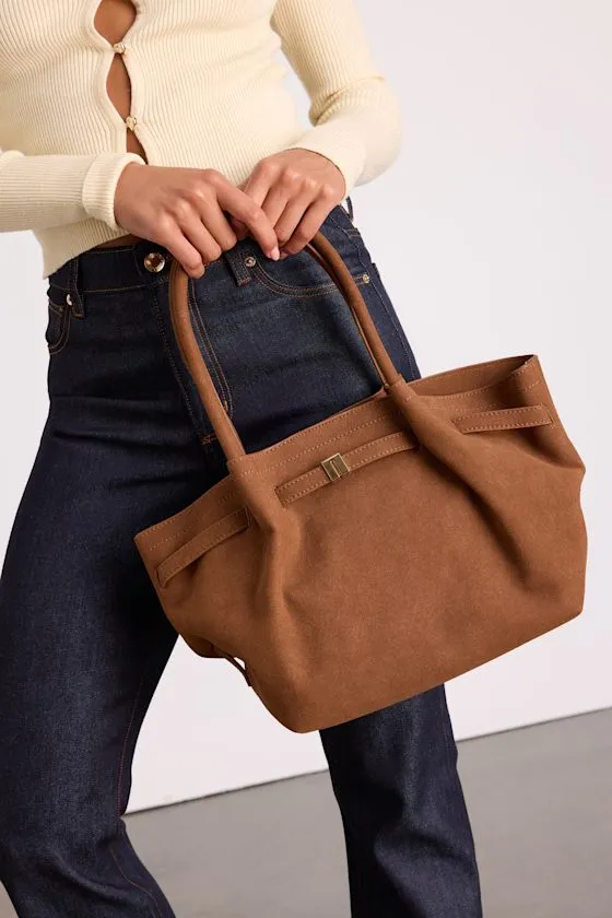Rhodes Brown Suede Tote Bag sold by Lulus product image thumbnail 3
