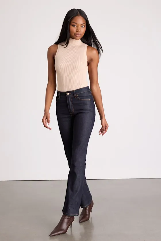 Seasonal Sophistication Beige Ribbed Mock Neck Sweater Tank Top sold by Lulus product image thumbnail 3