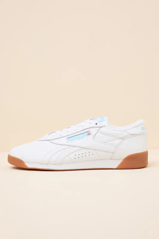 Freestyle Lo White Leather Lace-Up Sneakers sold by Lulus