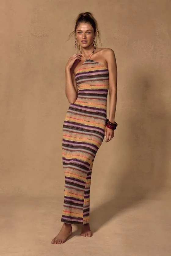 Molly Brown Multi Crochet Halter Maxi Swim Cover-Up sold by Lulus product image thumbnail 2