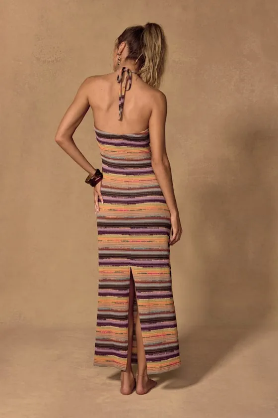 Molly Brown Multi Crochet Halter Maxi Swim Cover-Up sold by Lulus product image thumbnail 4