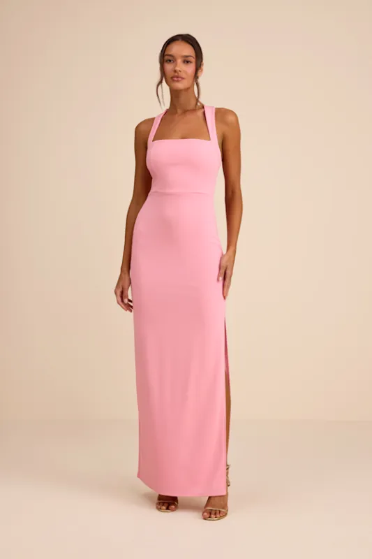 Glamorous Dedication Light Pink Sleeveless Column Maxi Dress sold by Lulus