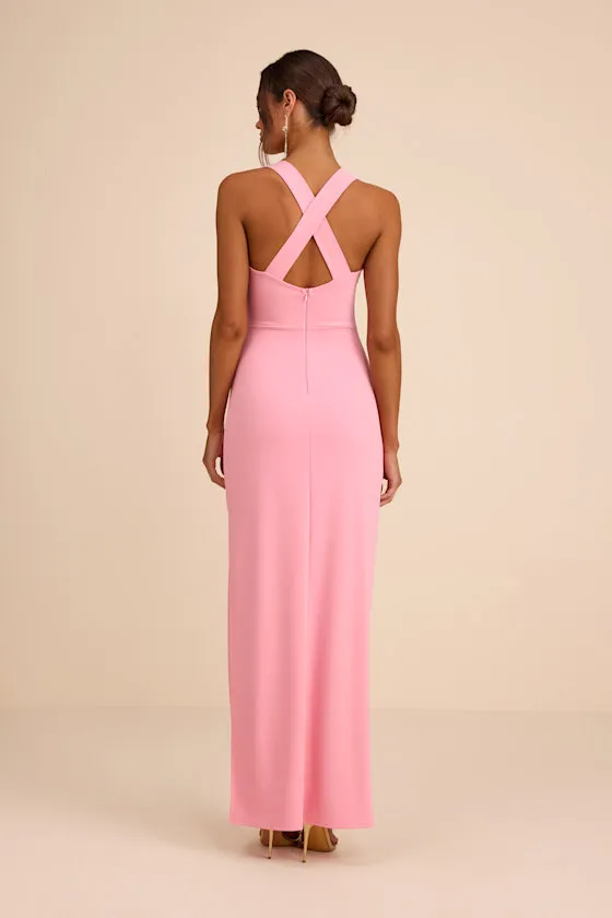 Glamorous Dedication Light Pink Sleeveless Column Maxi Dress sold by Lulus product image thumbnail 3