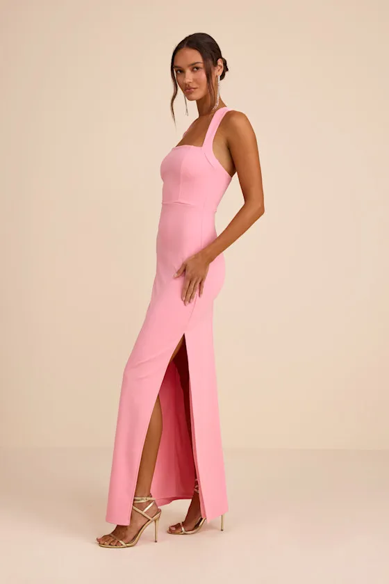 Glamorous Dedication Light Pink Sleeveless Column Maxi Dress sold by Lulus product image thumbnail 4