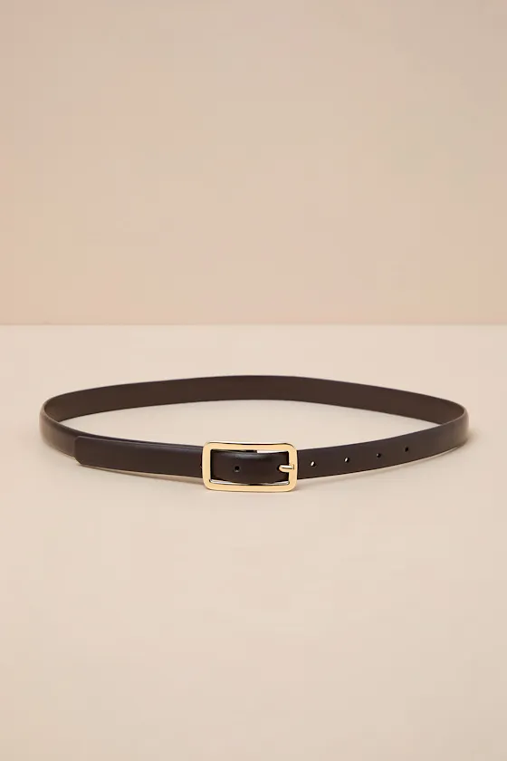 Ada Dark Brown Skinny Belt sold by Lulus product image thumbnail 3