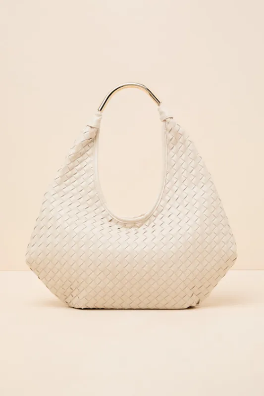 Della Bone Woven Slouchy Tote Bag sold by Lulus