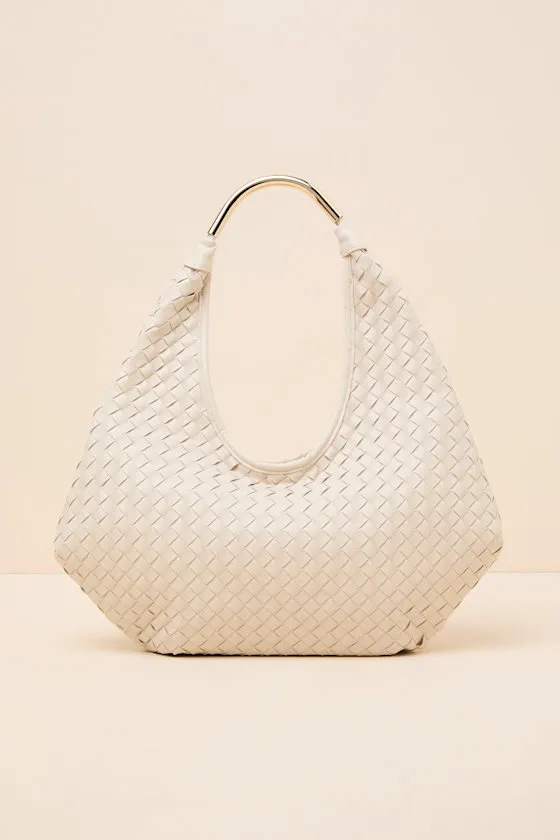 Della Bone Woven Slouchy Tote Bag sold by Lulus