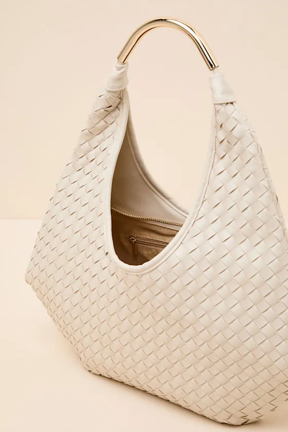 Della Bone Woven Slouchy Tote Bag sold by Lulus product image thumbnail 4